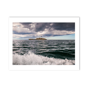 Nua Photography Print Rockabill Lighthouse Under Dramatic Skies from the Sea, Co. Dublin Rockabill Lighthouse from the Sea Print | Nua Photography