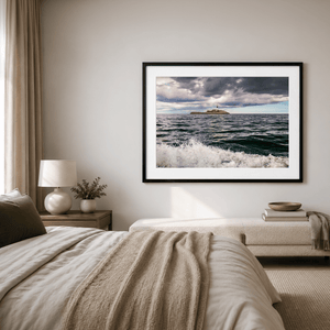 Nua Photography Print Rockabill Lighthouse Under Dramatic Skies from the Sea, Co. Dublin Rockabill Lighthouse from the Sea Print | Nua Photography