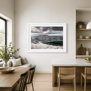 Nua Photography Print Rockabill Lighthouse Under Dramatic Skies from the Sea, Co. Dublin Rockabill Lighthouse from the Sea Print | Nua Photography