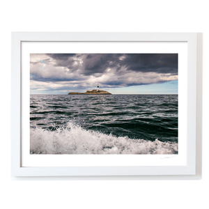 Nua Photography Print Rockabill Lighthouse Under Dramatic Skies from the Sea, Co. Dublin Rockabill Lighthouse from the Sea Print | Nua Photography