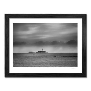 Nua Photography Print Rockabill Lighthouse on a Stormy Day Black and White, Co. Dublin Rockabill Lighthouse Stormy Day B&W Print | Nua Photography