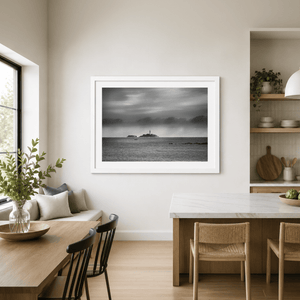 Nua Photography Print Rockabill Lighthouse on a Stormy Day Black and White, Co. Dublin Rockabill Lighthouse Stormy Day B&W Print | Nua Photography