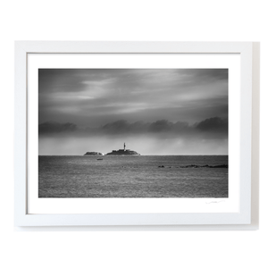 Nua Photography Print Rockabill Lighthouse on a Stormy Day Black and White, Co. Dublin Rockabill Lighthouse Stormy Day B&W Print | Nua Photography