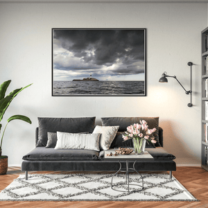 Nua Photography Print Rockabill Lighthouse Under Stormy Skies, Skerries Co. Dublin Rockabill Lighthouse Stormy Skies Print | Nua Photography