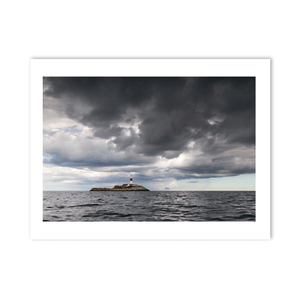 Nua Photography Print Rockabill Lighthouse Under Stormy Skies, Skerries Co. Dublin Rockabill Lighthouse Stormy Skies Print | Nua Photography