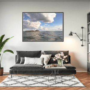 Nua Photography Print Rockabill Lighthouse with Summer Clouds, Skerries Co. Dublin Rockabill Lighthouse Summer Clouds Print | Nua Photography