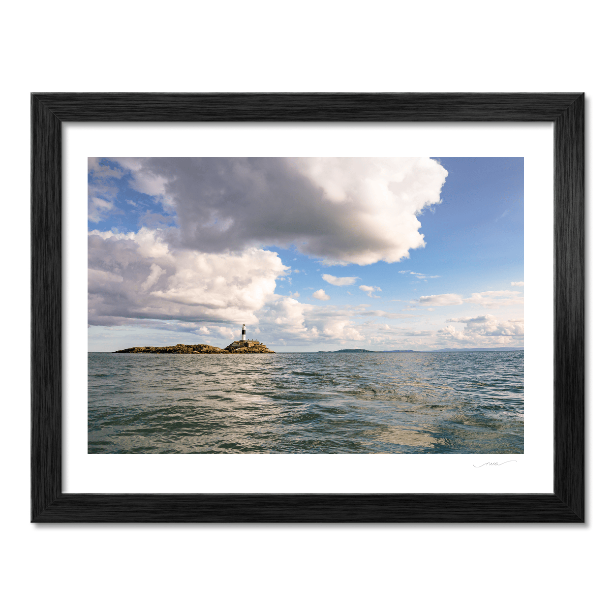 Nua Photography Print Rockabill Lighthouse with Summer Clouds, Skerries Co. Dublin Rockabill Lighthouse Summer Clouds Print | Nua Photography