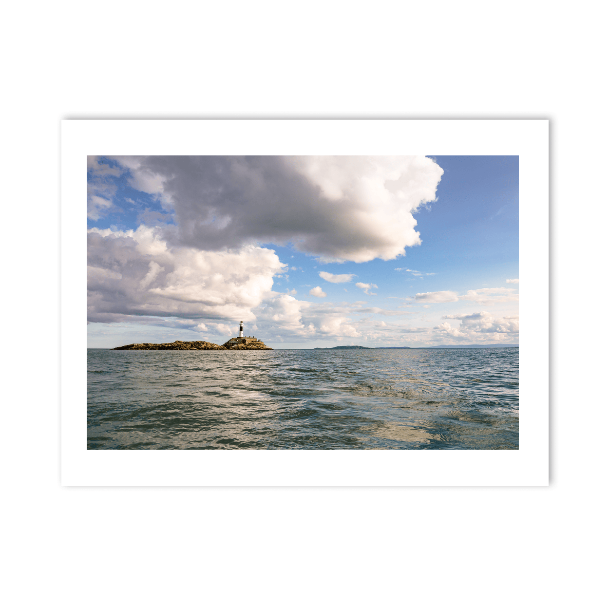 Nua Photography Print Rockabill Lighthouse with Summer Clouds, Skerries Co. Dublin Rockabill Lighthouse Summer Clouds Print | Nua Photography
