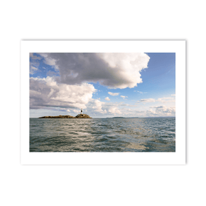 Nua Photography Print Rockabill Lighthouse with Summer Clouds, Skerries Co. Dublin Rockabill Lighthouse Summer Clouds Print | Nua Photography
