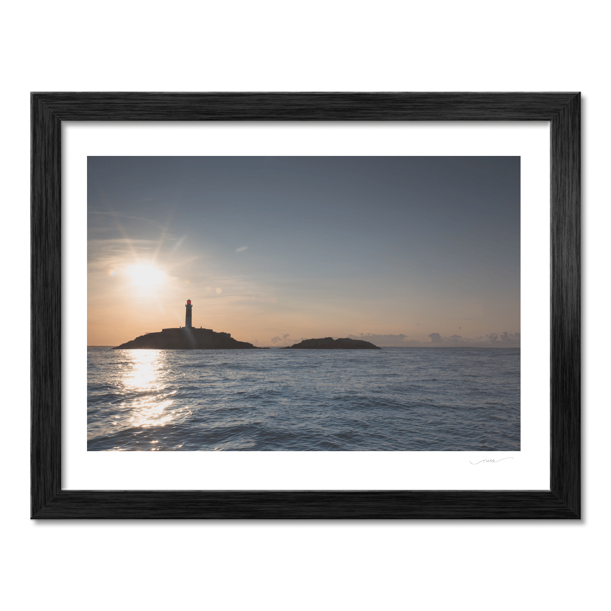Nua Photography Print Rockabill Lighthouse Sunset Silhouette, Skerries Co. Dublin Rockabill Lighthouse Sunset Silhouette | Nua Photography