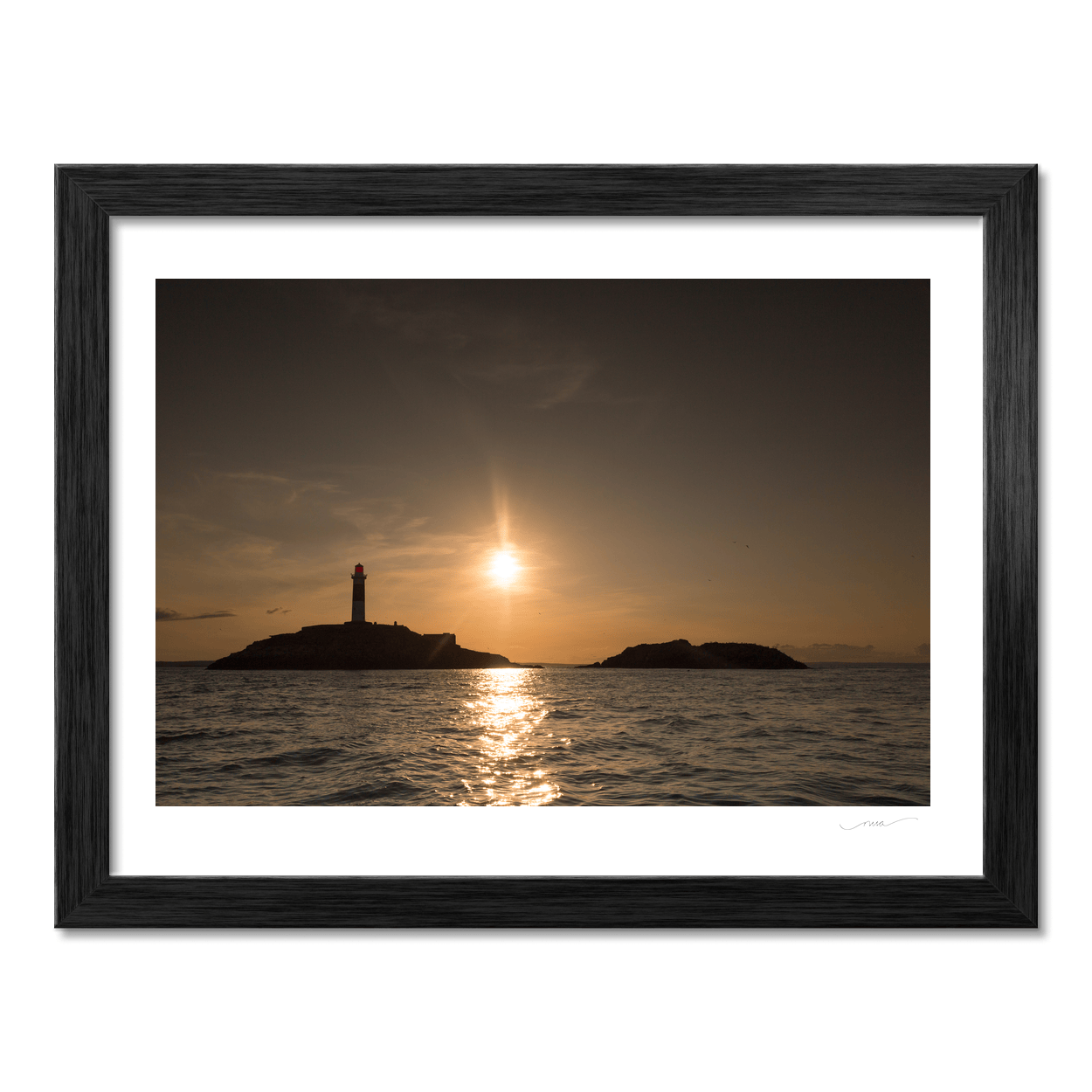 Nua Photography Print Rockabill Lighthouse Silhouette at Sunset, Skerries Co. Dublin Rockabill Lighthouse Sunset Silhouette | Nua Photography