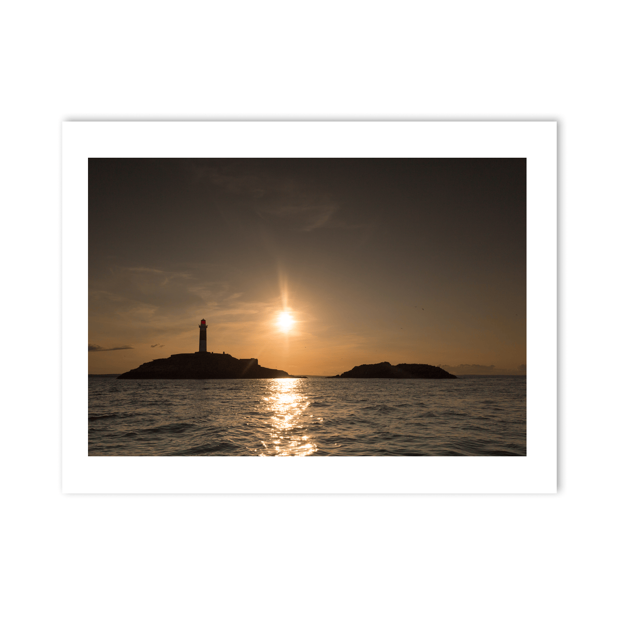 Nua Photography Print Rockabill Lighthouse Silhouette at Sunset, Skerries Co. Dublin Rockabill Lighthouse Sunset Silhouette | Nua Photography