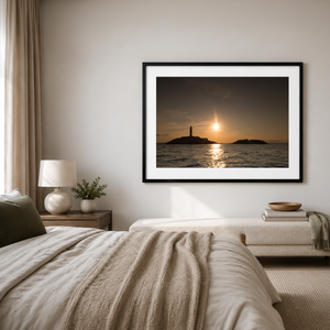 Nua Photography Print Rockabill Lighthouse Silhouette at Sunset, Skerries Co. Dublin Rockabill Lighthouse Sunset Silhouette | Nua Photography
