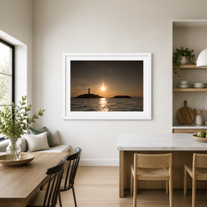 Nua Photography Print Rockabill Lighthouse Silhouette at Sunset, Skerries Co. Dublin Rockabill Lighthouse Sunset Silhouette | Nua Photography