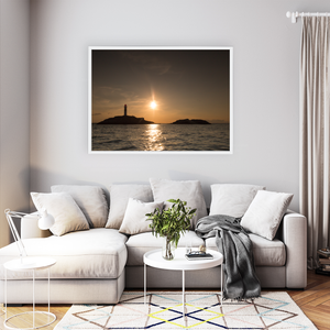 Nua Photography Print Rockabill Lighthouse Silhouette at Sunset, Skerries Co. Dublin Rockabill Lighthouse Sunset Silhouette | Nua Photography