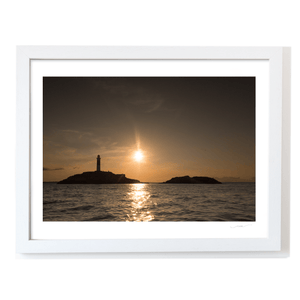 Nua Photography Print Rockabill Lighthouse Silhouette at Sunset, Skerries Co. Dublin Rockabill Lighthouse Sunset Silhouette | Nua Photography