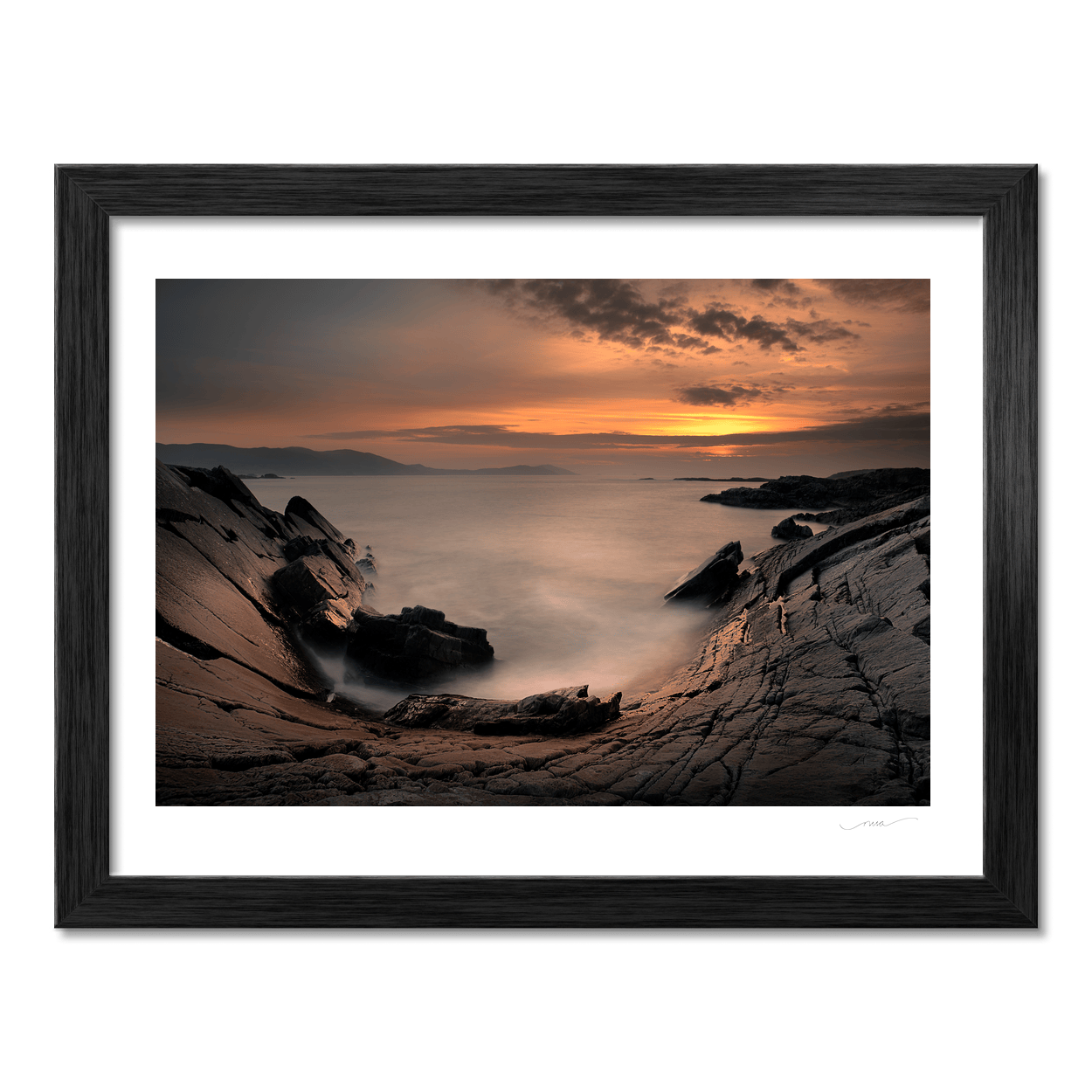 Nua Photography Print Rocky Cove at Sunset Long Exposure, South Cork Coast Rocky Cove Sunset Long Exposure Cork Print | Nua Photography