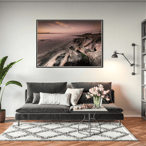 rocky-shoreline-sunset-calm-waters-louth BFW