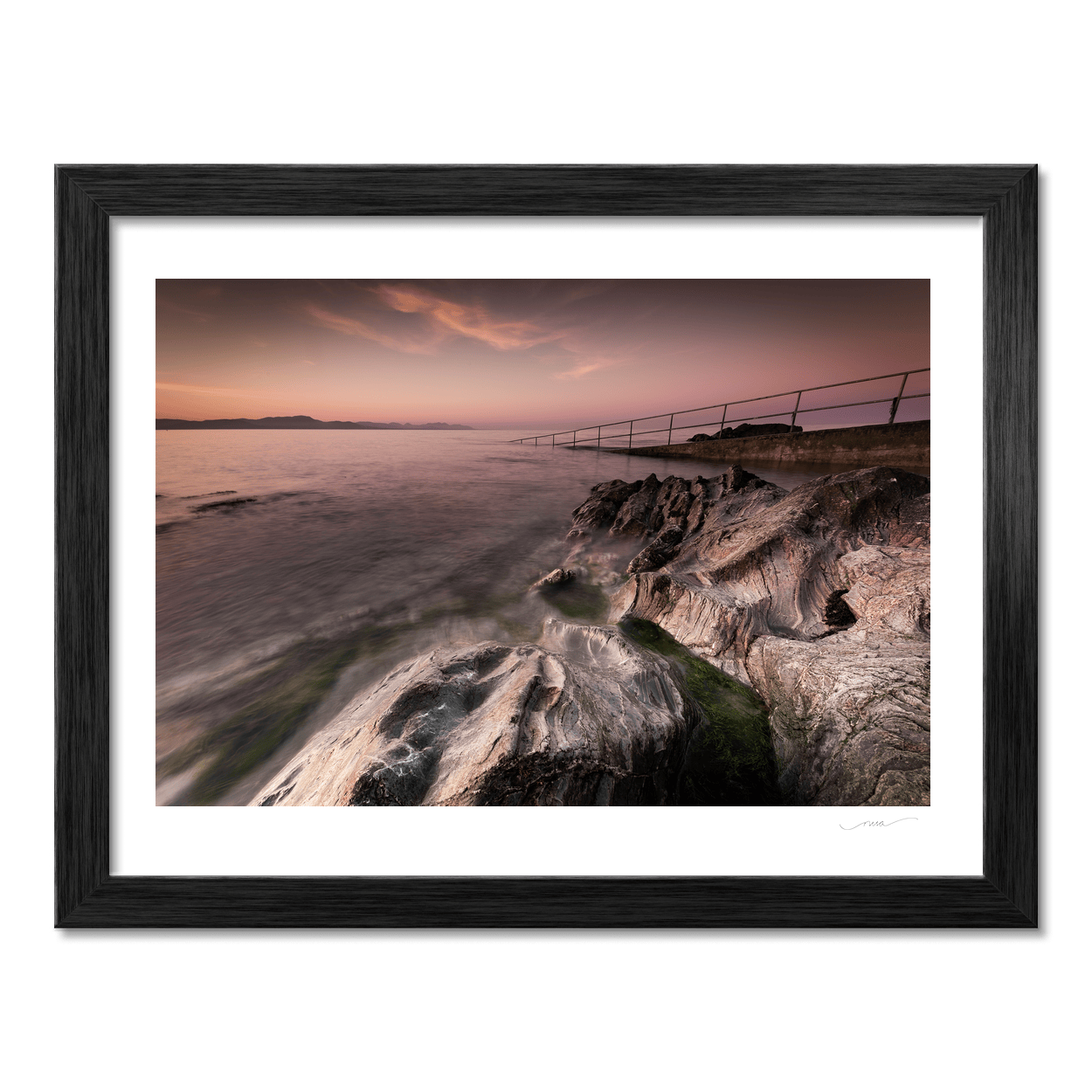 rocky-shoreline-sunset-calm-waters-louth PM