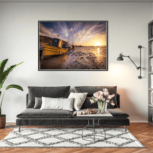 Nua Photography Print Rogerstown Estuary Fishing Boats at Sunset, Rush Co. Dublin (2) Rogerstown Estuary Fishing Boats Sunset | Nua Photography