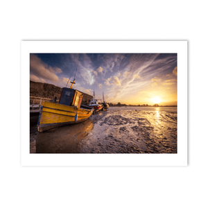 Nua Photography Print Rogerstown Estuary Fishing Boats at Sunset, Rush Co. Dublin (2) Rogerstown Estuary Fishing Boats Sunset | Nua Photography