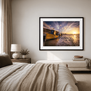 Nua Photography Print Rogerstown Estuary Fishing Boats at Sunset, Rush Co. Dublin (2) Rogerstown Estuary Fishing Boats Sunset | Nua Photography