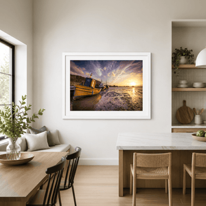 Nua Photography Print Rogerstown Estuary Fishing Boats at Sunset, Rush Co. Dublin (2) Rogerstown Estuary Fishing Boats Sunset | Nua Photography