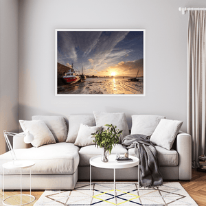 Nua Photography Print Rogerstown Estuary Fishing Boats at Sunset, Rush Co. Dublin (3) Rogerstown Estuary Fishing Boats Sunset | Nua Photography