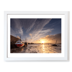 Nua Photography Print Rogerstown Estuary Fishing Boats at Sunset, Rush Co. Dublin (3) Rogerstown Estuary Fishing Boats Sunset | Nua Photography