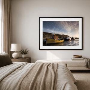 Nua Photography Print Rogerstown Estuary Fishing Boats at Sunset, Rush Co. Dublin Rogerstown Estuary Fishing Boats Sunset | Nua Photography