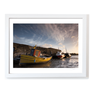 Nua Photography Print Rogerstown Estuary Fishing Boats at Sunset, Rush Co. Dublin Rogerstown Estuary Fishing Boats Sunset | Nua Photography
