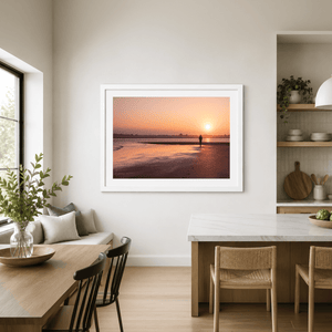 Nua Photography Print Rogerstown Estuary Sunset Solitary Walk, Rush Co. Dublin Rogerstown Estuary Sunset Walk Print | Nua Photography
