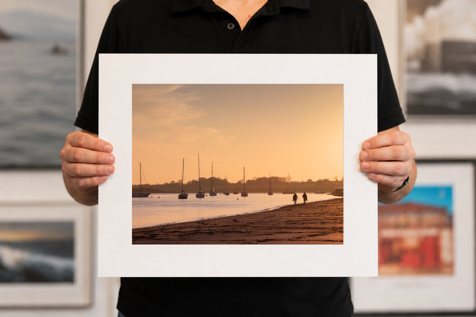 Rogerstown Evening Fishermen, limited 20 x 16 inch Nua Photography print