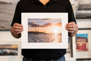 Rogerstown Sunset, 16 x 12 inch print held for scale