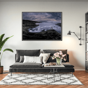 Nua Photography Print Rugged Cork Coastline with Lone Figure and Swirling Seas, Co. Cork Rugged Cork Coastline Swirling Seas Print | Nua Photography