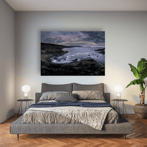 Nua Photography Print Rugged Cork Coastline with Lone Figure and Swirling Seas, Co. Cork Rugged Cork Coastline Swirling Seas Print | Nua Photography