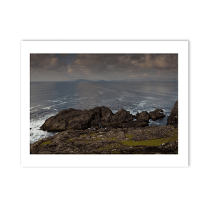 Nua Photography Print Rugged Cork Coastline with Photographers Under Dramatic Sky, Co. Cork Rugged Cork Coastline Dramatic Sky Print | Nua Photography