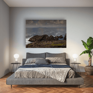 Nua Photography Print Rugged Cork Coastline with Photographers Under Dramatic Sky, Co. Cork Rugged Cork Coastline Dramatic Sky Print | Nua Photography