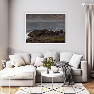 Nua Photography Print Rugged Cork Coastline with Photographers Under Dramatic Sky, Co. Cork Rugged Cork Coastline Dramatic Sky Print | Nua Photography