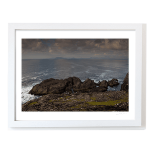 Nua Photography Print Rugged Cork Coastline with Photographers Under Dramatic Sky, Co. Cork Rugged Cork Coastline Dramatic Sky Print | Nua Photography