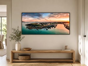rush-harbour-aerial-sunset-panorama BF-Hallway