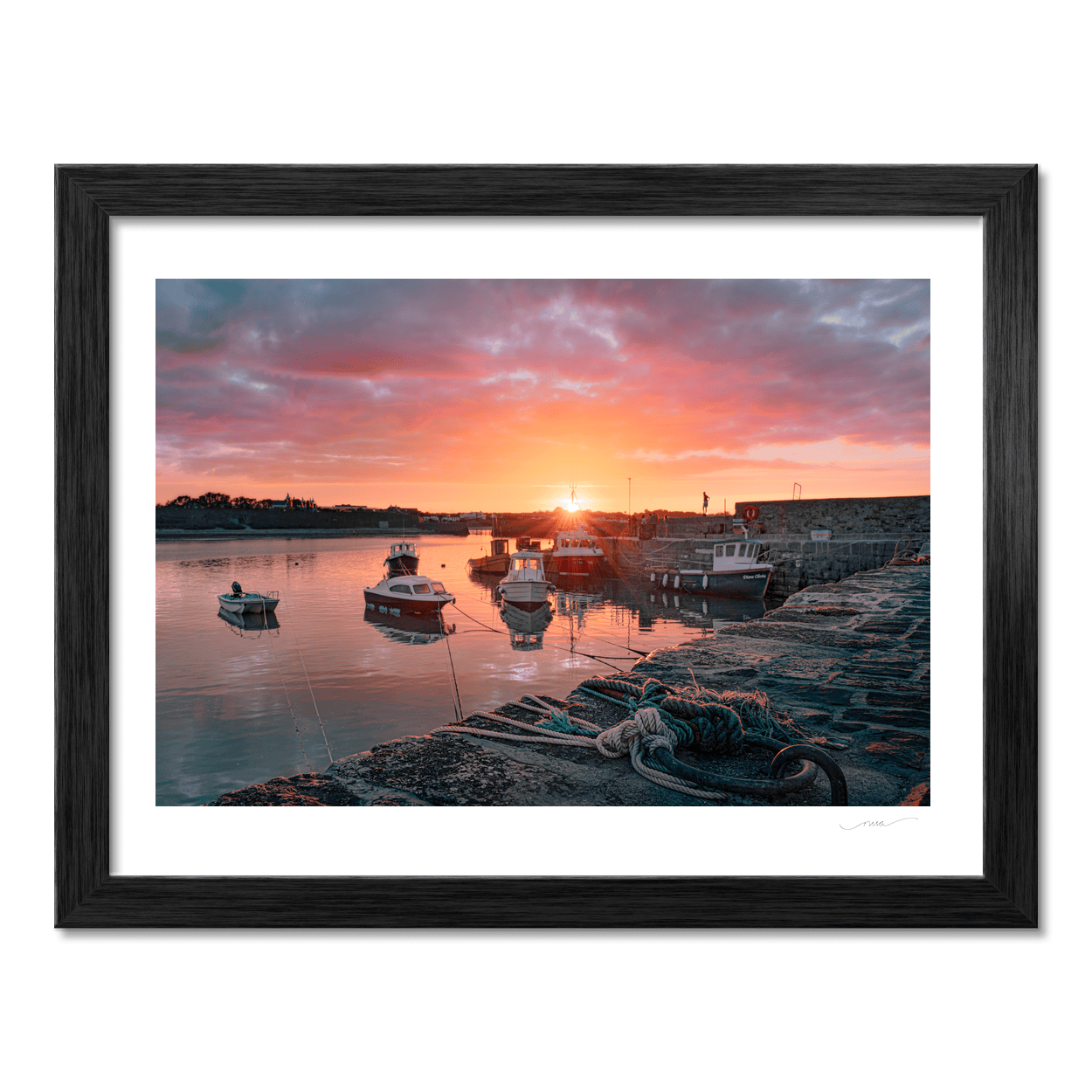 rush-harbour-boats-fiery-sunset PM