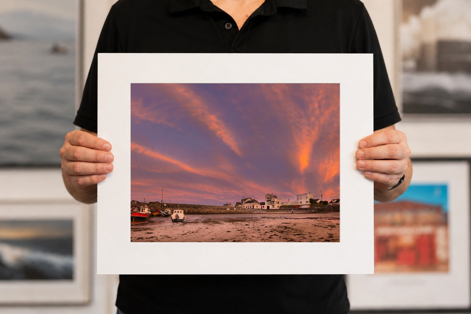 Rush Harbour Dawn Trails, limited 20 x 16 inch Nua Photography print