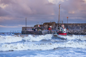 Rush Harbour Stormy Seas, limited 20 x 16 inch Nua Photography print