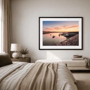 Nua Photography Print Rush Harbour Fishing Boats at Sunset, Co. Dublin Rush Harbour Sunset Fishing Boats Print | Nua Photography