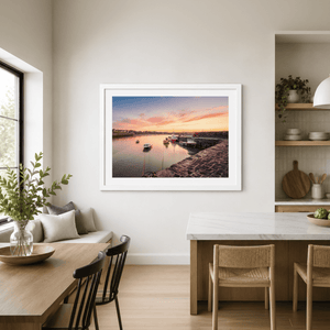 Nua Photography Print Rush Harbour Fishing Boats at Sunset, Co. Dublin Rush Harbour Sunset Fishing Boats Print | Nua Photography