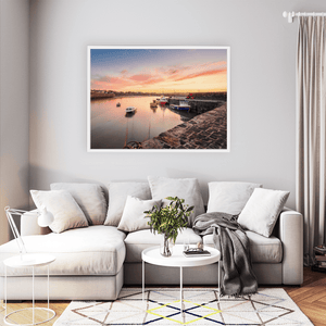 Nua Photography Print Rush Harbour Fishing Boats at Sunset, Co. Dublin Rush Harbour Sunset Fishing Boats Print | Nua Photography
