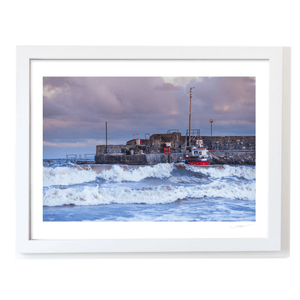 Nua Photography Print Rush Harbour Waves and Fishing Boat, Co. Dublin Rush Harbour Waves Fishing Boat Print | Nua Photography