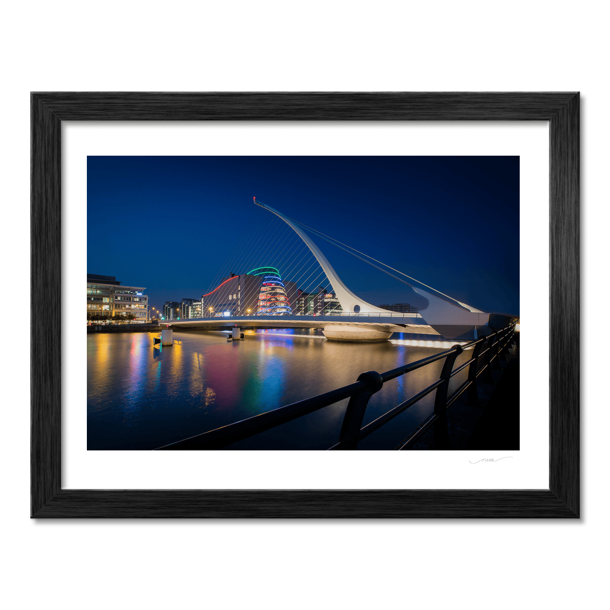 Nua Photography Print Samuel Beckett Bridge and Convention Centre at Night, Dublin City Samuel Beckett Bridge at Night Dublin Print | Nua Photography