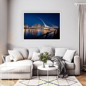 Nua Photography Print Samuel Beckett Bridge and Convention Centre at Night, Dublin City Samuel Beckett Bridge at Night Dublin Print | Nua Photography